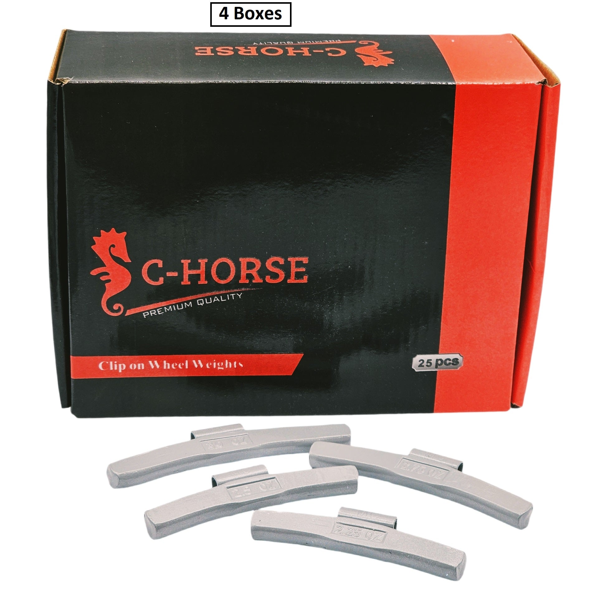 100pc MC Clip-On Wheel Weight Assortment - 2.25-3.00oz Gray