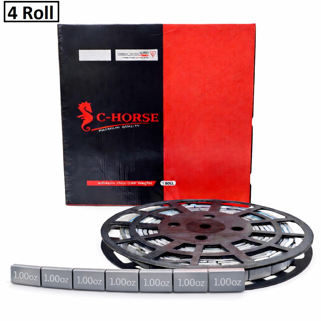 Stick-On Grey Wheel Weight Roll - 1 oz Segments 180pc Blue Tape