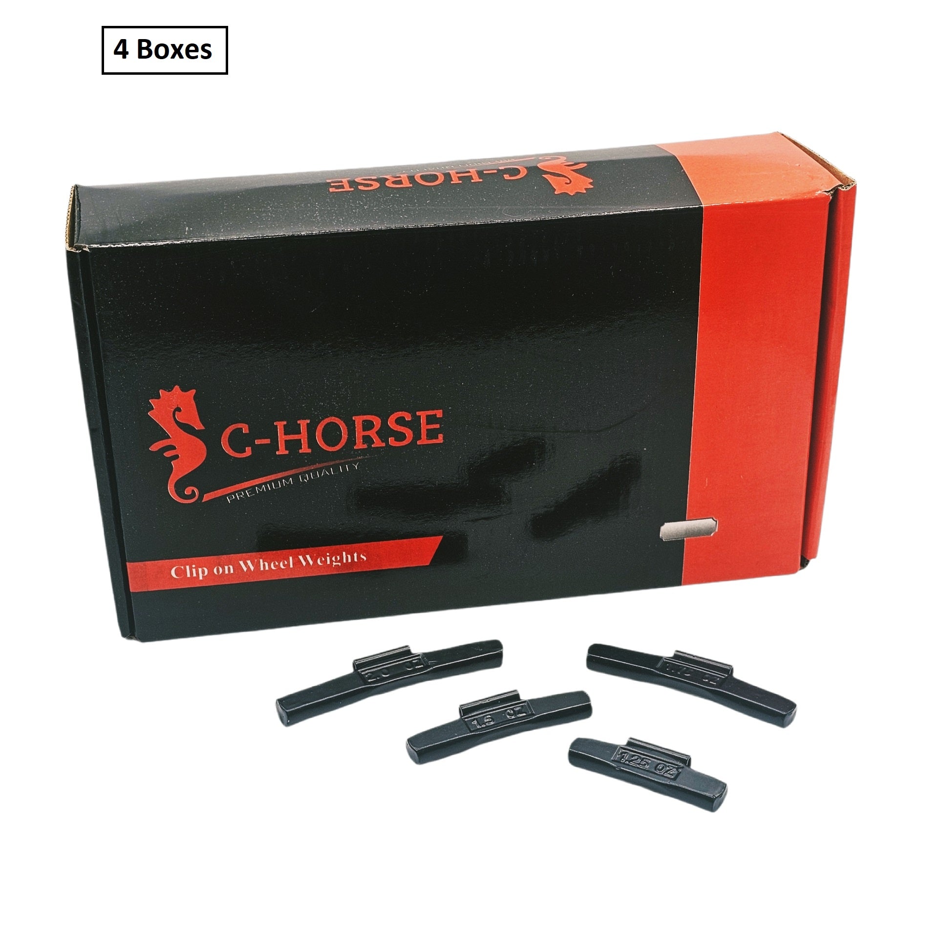 100pc MC Clip-On Wheel Weight Assortment - 1.25-2.00oz Black