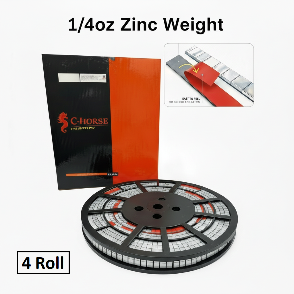 Stick-On Zinc Wheel Weight Roll - 0.50oz Segments 360pc 3M Tape