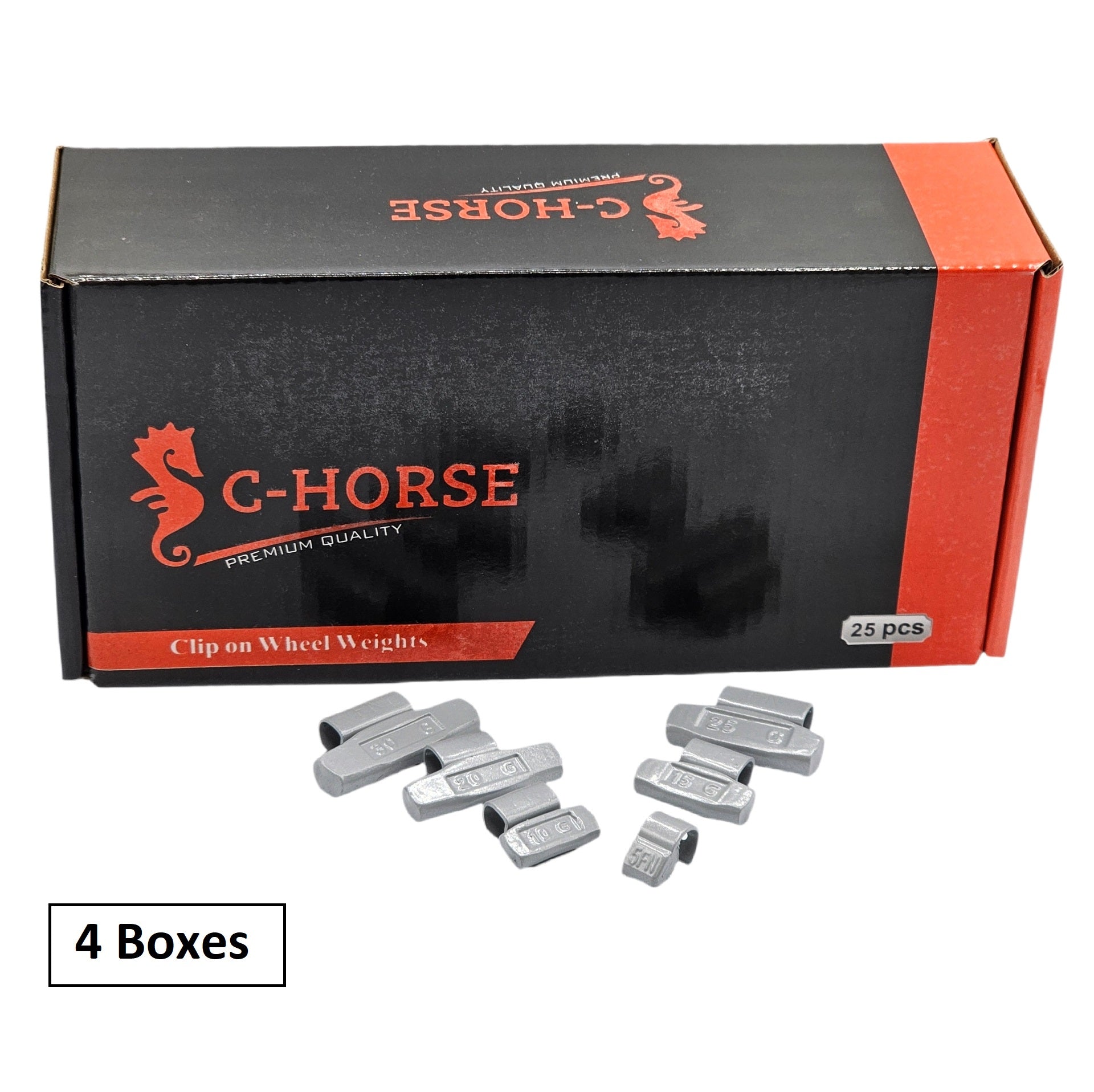 150-Piece Clip-On Wheel Weight Kit FN Style - Gray Coated Assortment 5g-30g