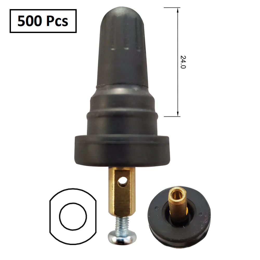 TPMS Short Snap-In Valve Stem - 11.3mm Rim Hole 24mm Height TR413