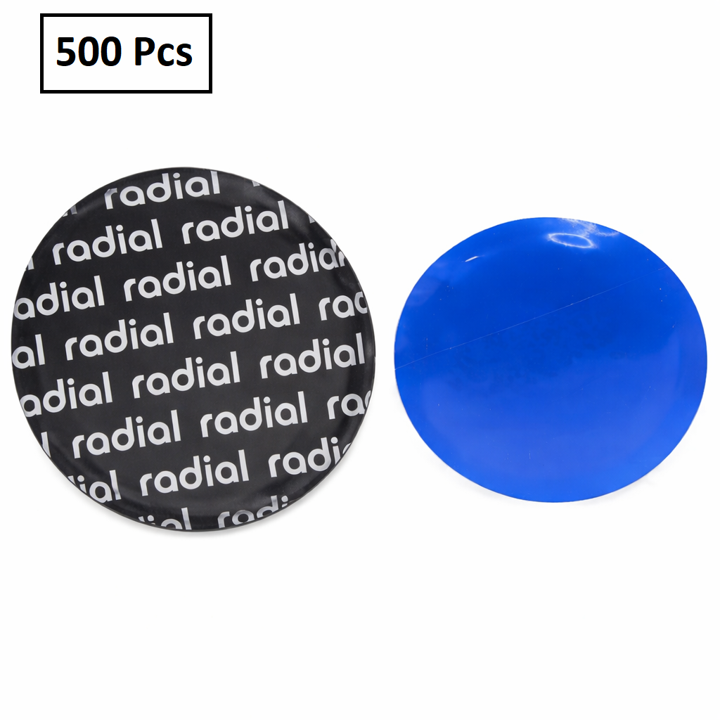 Medium Radial Tire Repair Patch - Round 57mm (2-1/4") for Passenger & Light Truck Tires (100-Pack)