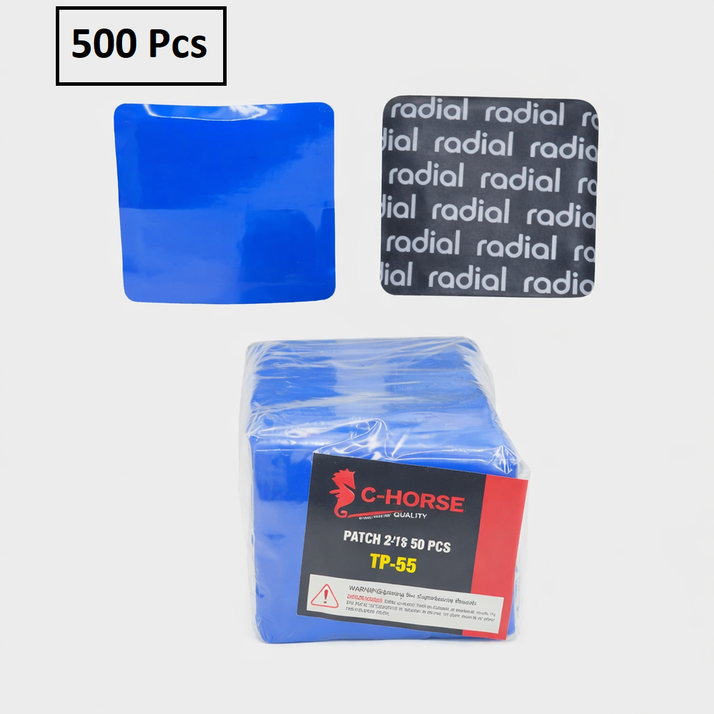 Medium Square Radial Tire Repair Patch 54mm (2-1/8") for Passenger & Light Truck Tires (100-Pack)
