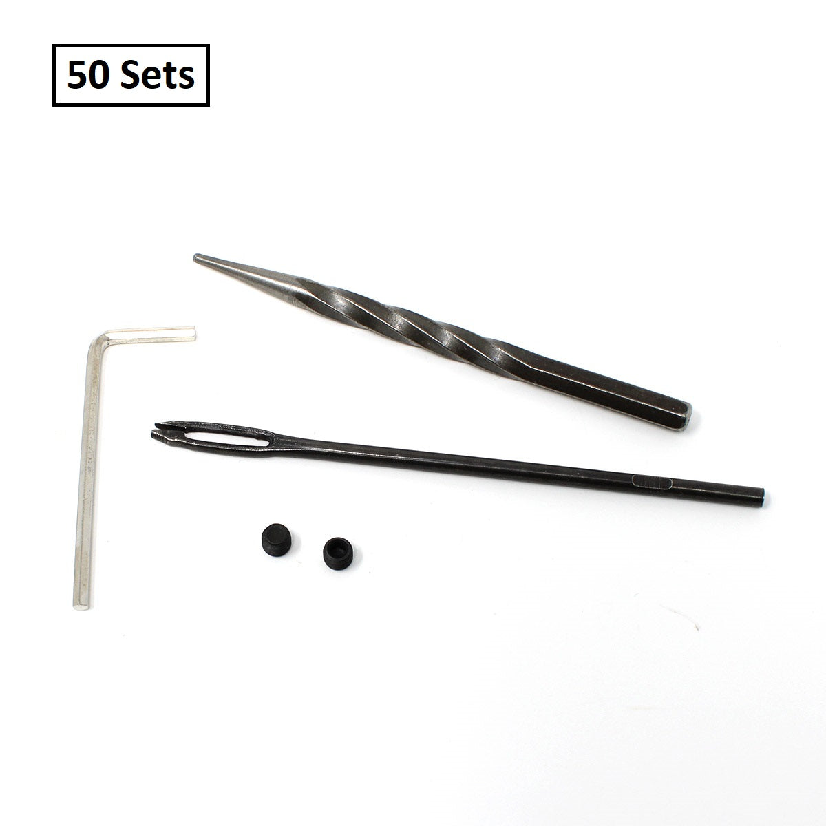 Replacement Split-Eye Insertion Needle & Spiral Reamer Set - Tire Plug Repair Tool Kit