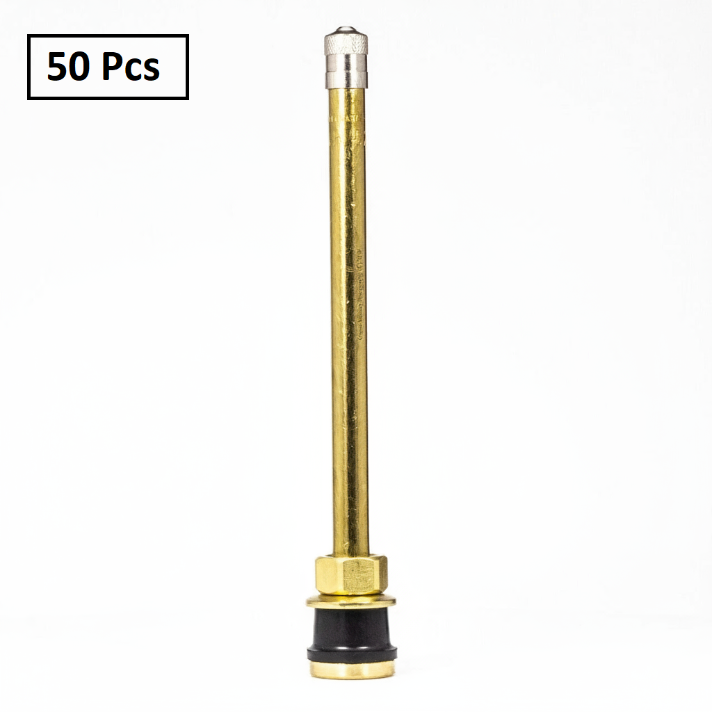 TR574 Clamp-In Valve Stem - Brass Tubeless for Heavy-Duty Commercial Vehicles (Trucks, Buses, RVs)