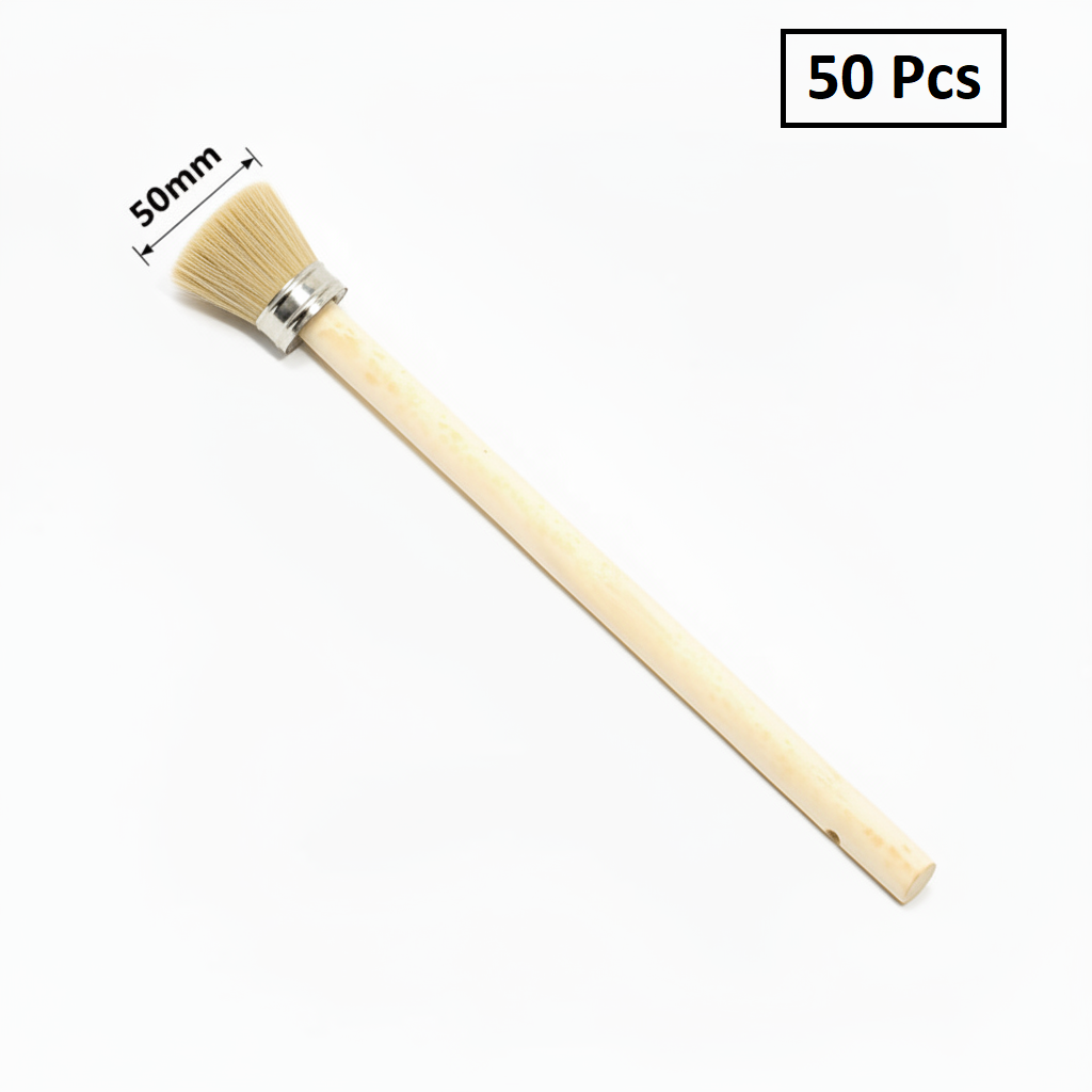50mm Paste Applicator Brush - Wood Handle Tire Lube Brush for Tire Changers