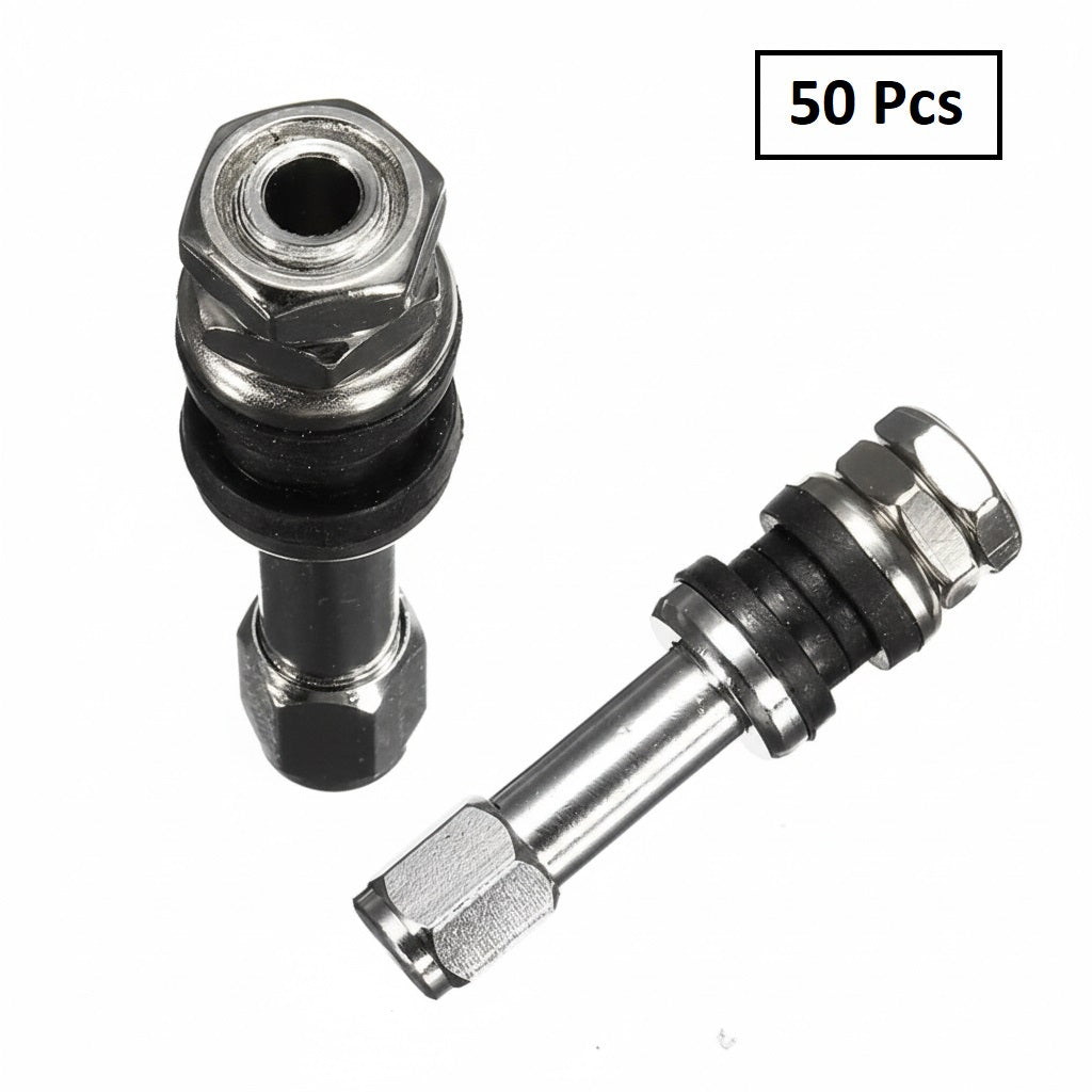 TR48E Clamp-In Metal Valve Stem - 5" Extended Length for Deep Dual Truck Wheels