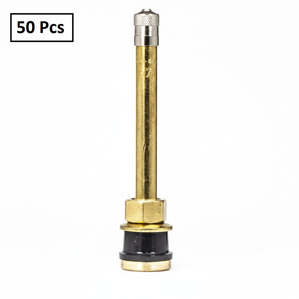 TR571 Clamp-In Valve Stem - Brass Tubeless for Heavy-Duty Commercial Vehicles (Trucks, Buses, RVs)