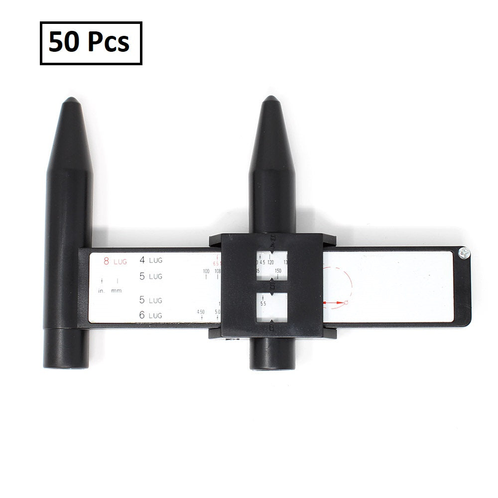 Wheel Bolt Pattern Gauge BPC - Quick-Measure Slide Tool for 4/5/6/8 Lug Patterns