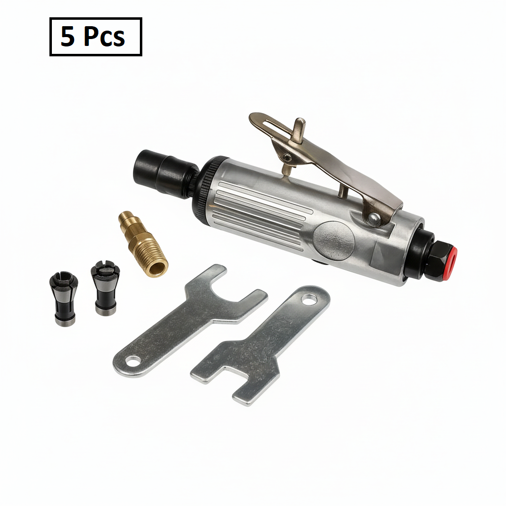 1/4" &  1/8" Pneumatic Die Grinder - Mini Compact Air Tool Front Exhaust