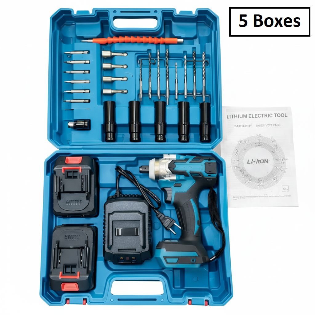 1/2" Cordless Impact Wrench - 650 ft-lbs Li-Ion Battery Kit