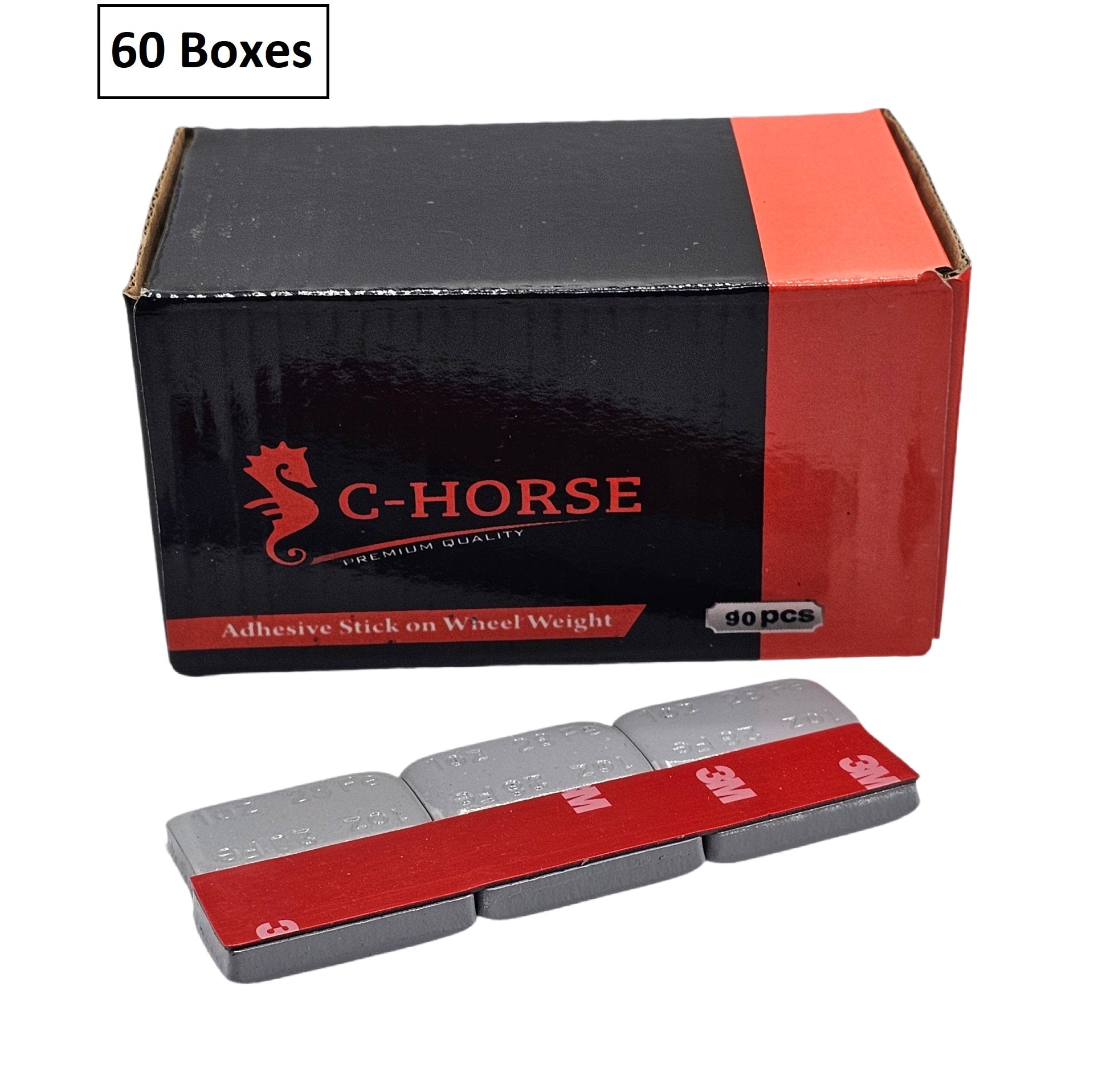 Stick-On Wheel Weights Gray Coated - 1 oz Increments with 3M Adhesive Tape