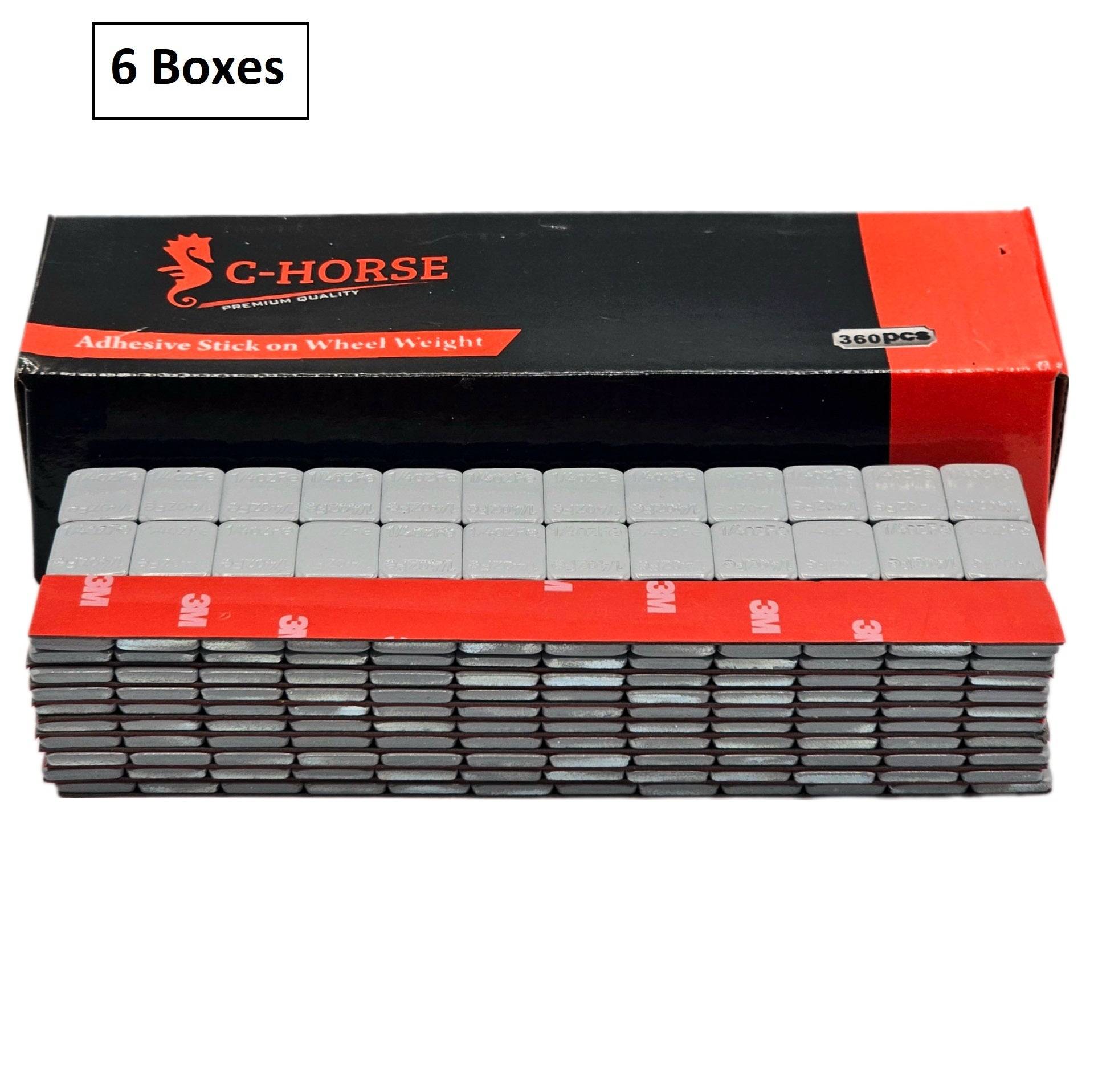 Stick-On Wheel Weights Gray Coated - 0.25 oz Increments with 3M Adhesive Tape
