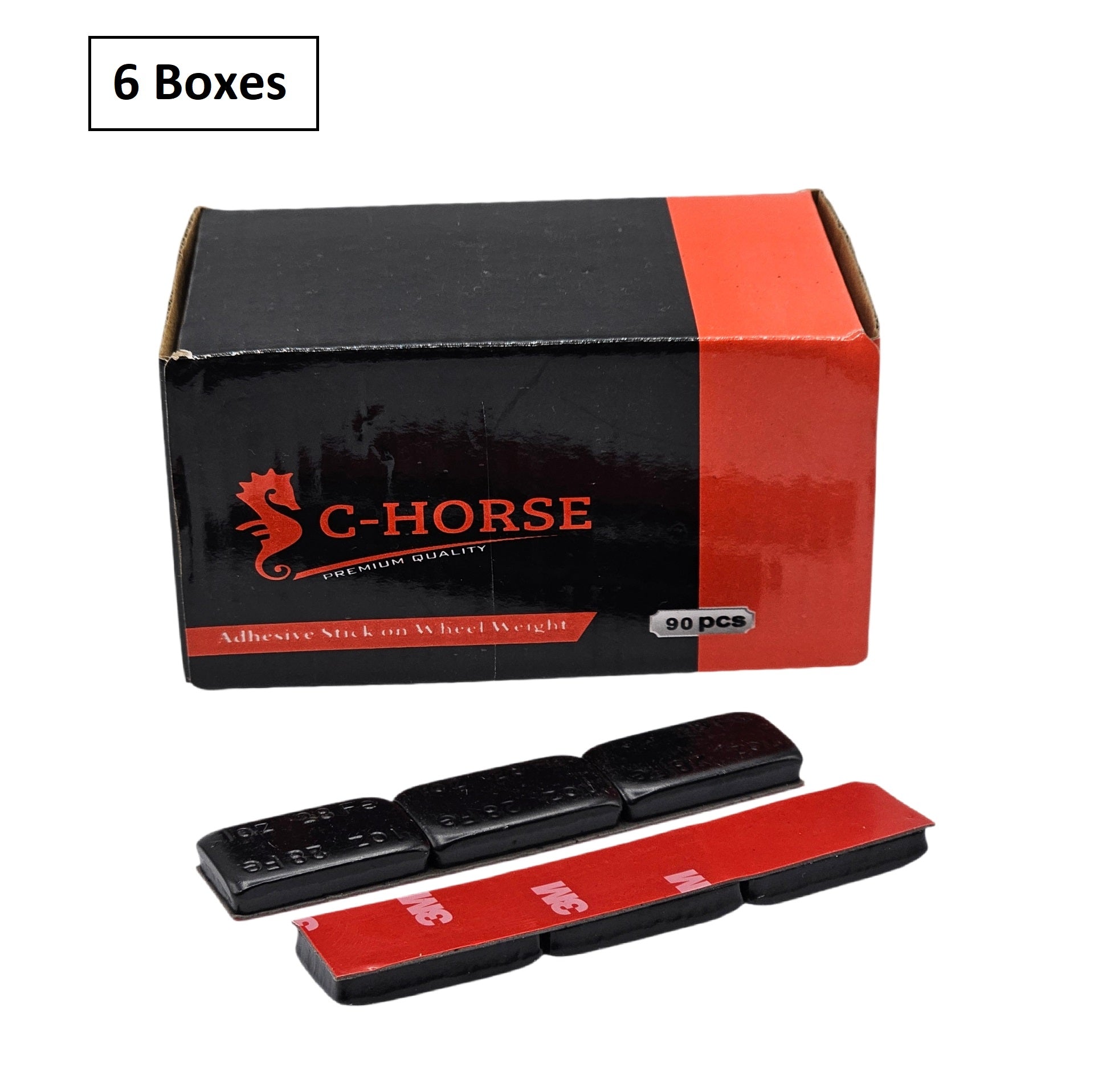 Stick-On Wheel Weights Black Coated - 1 oz Increments with 3M Adhesive Tape