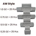 C‑HORSE 100-Piece Assortment Clip-On Wheel Weight Kit – AW Style – Gray Coated – 0.25 oz, 0.50 oz, 0.75 oz, 1.00 oz