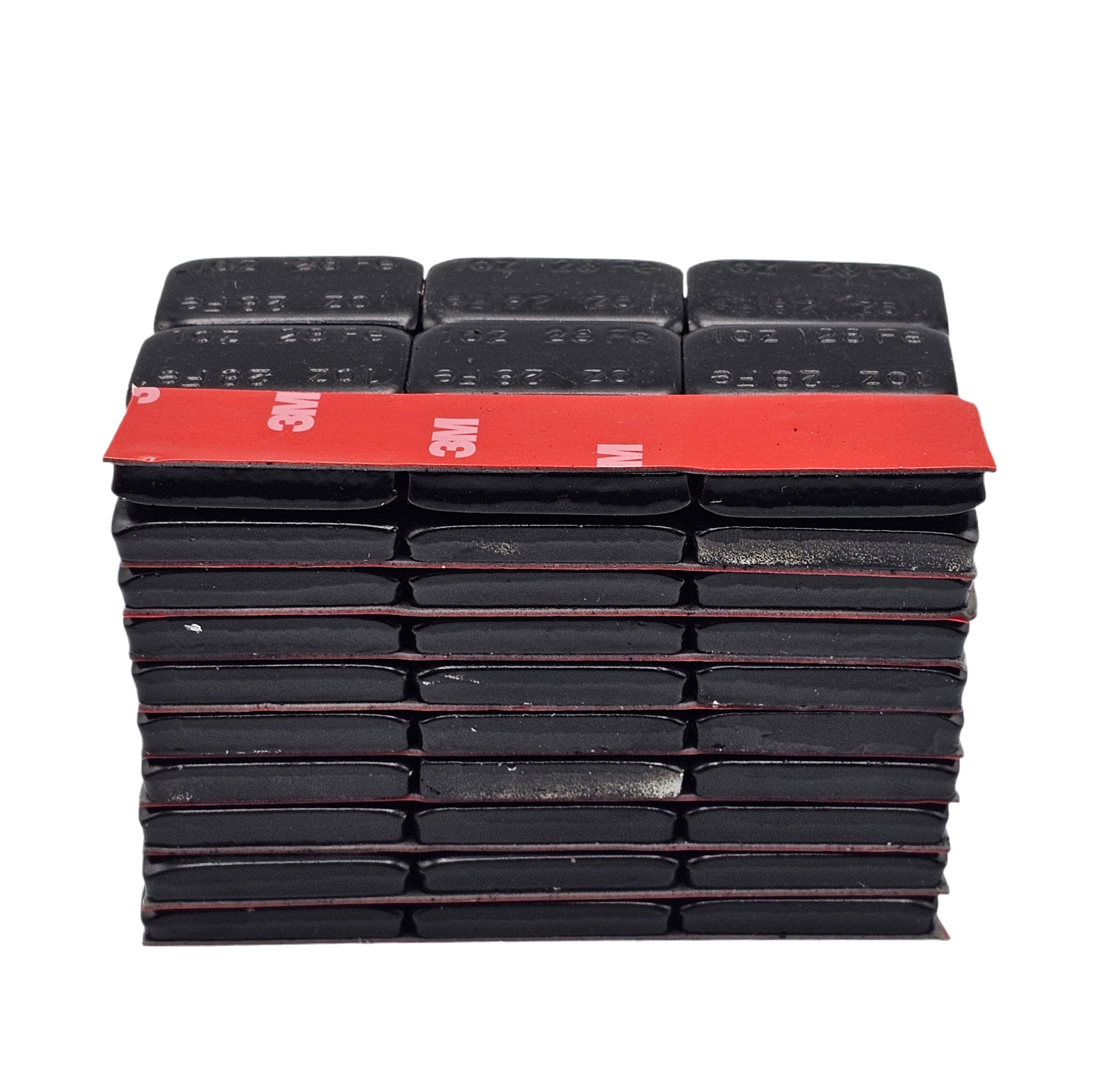 C-HORSE Stick-On Self-Adhesive Wheel Weights – Black Coated – 1 oz Increments – 3M Adhesive Tape