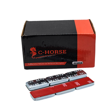 C-HORSE Stick-On Self-Adhesive Wheel Weights – Zinc Coated – 1 oz Increments – 3M Adhesive Tape