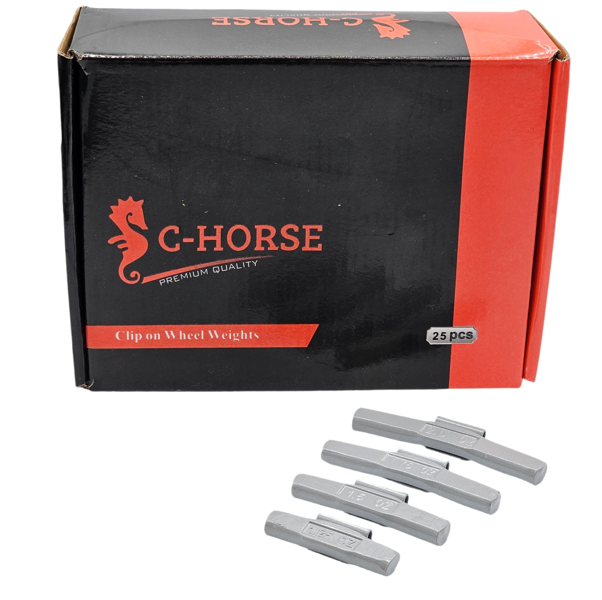100-Piece Clip-On Wheel Weight Kit P Style - Gray Coated Assortment 1.25-2.00 oz