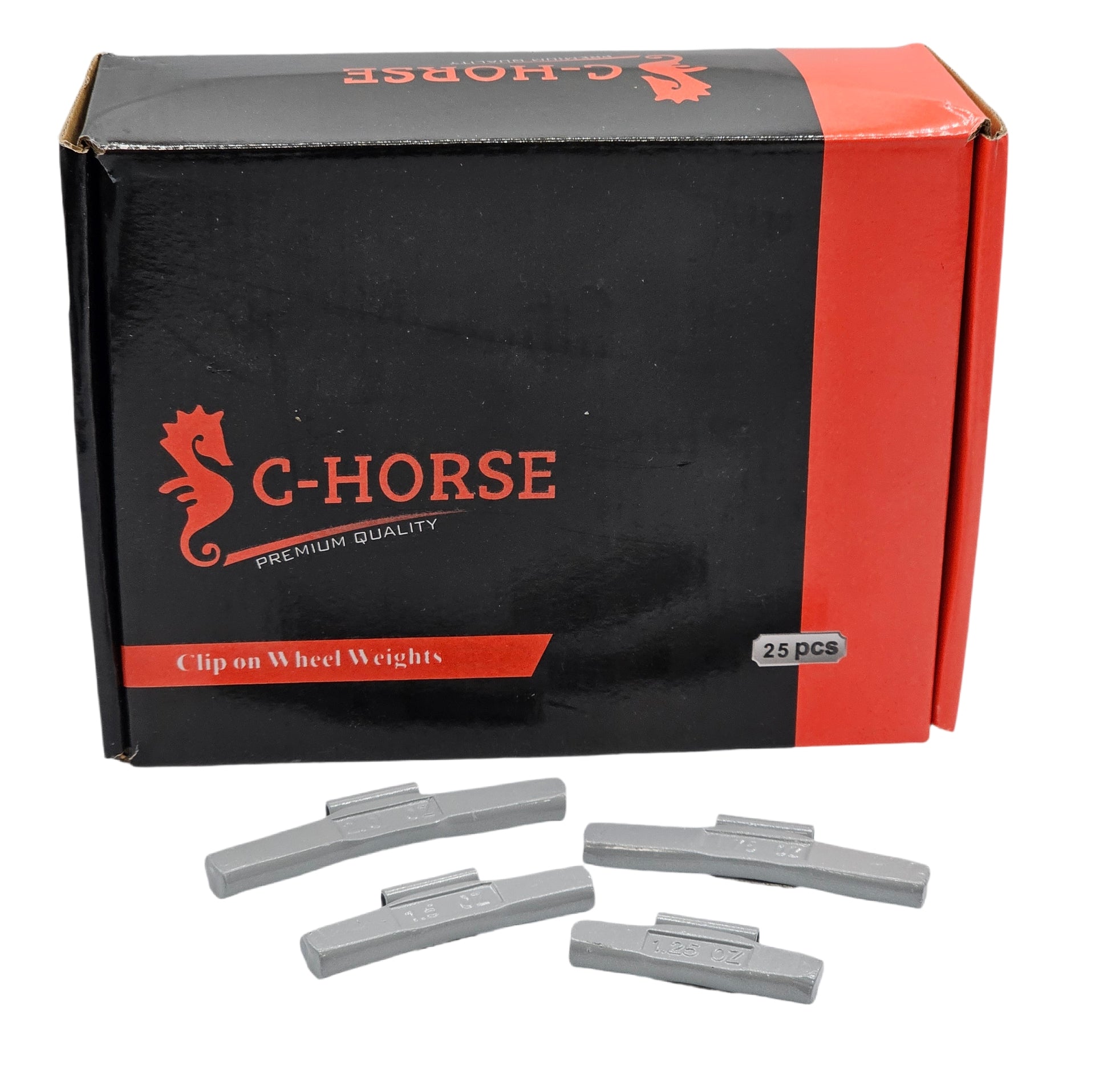 100-Piece Clip-On Wheel Weight Kit P Style - Gray Coated Assortment 1.25-2.00 oz