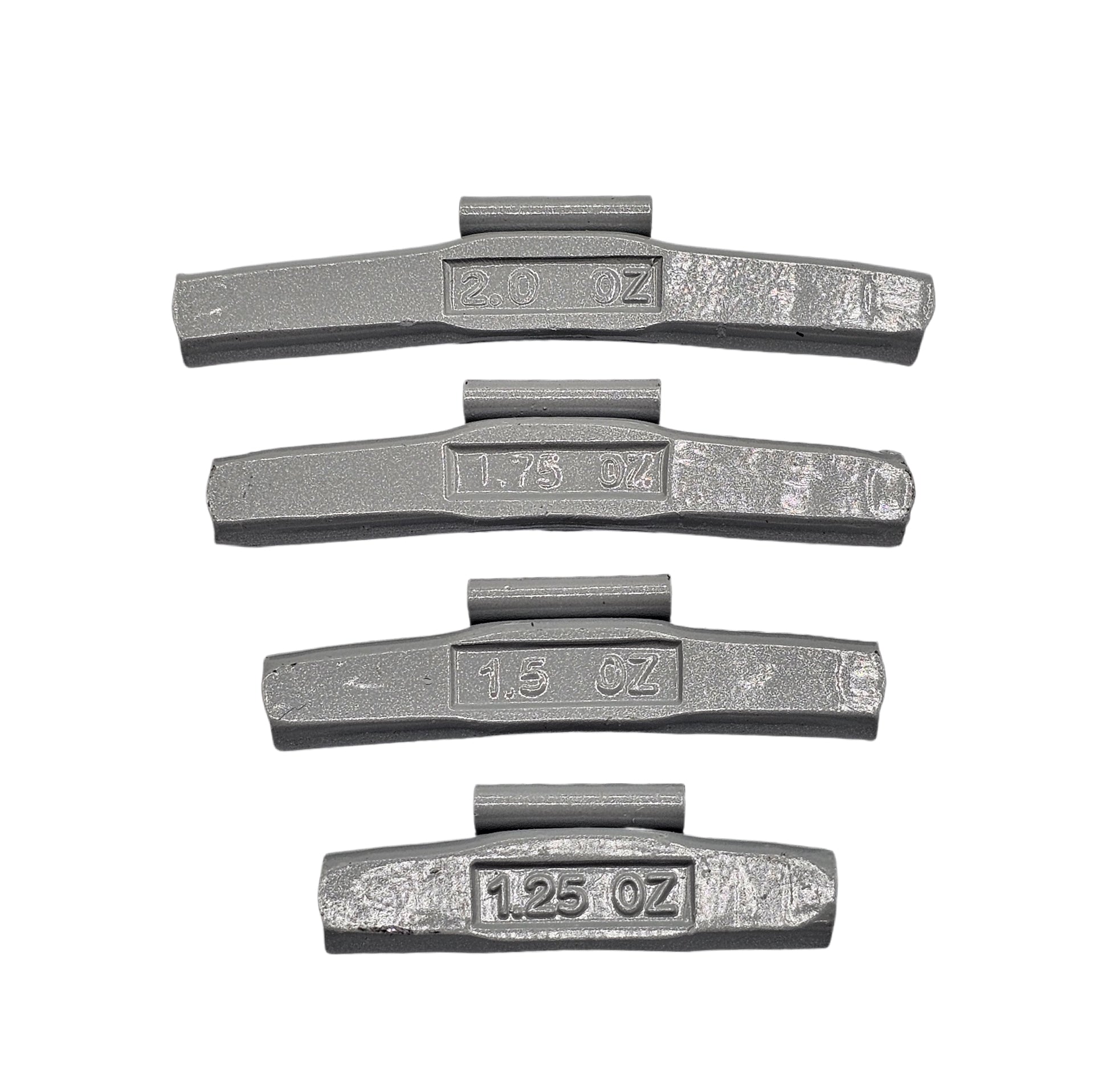100-Piece Clip-On Wheel Weight Kit P Style - Gray Coated Assortment 1.25-2.00 oz