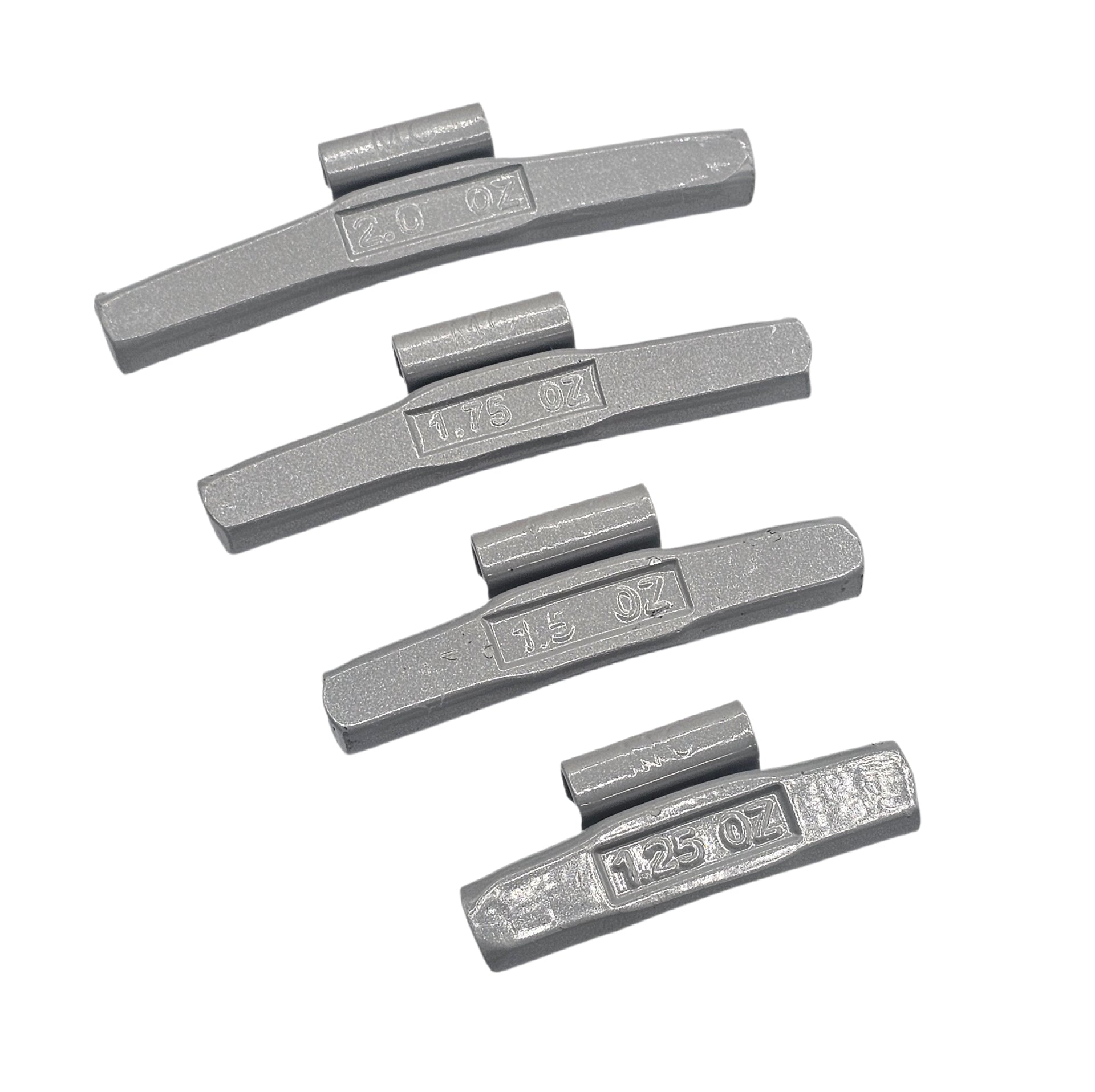 100-Piece Clip-On Wheel Weight Kit MC Style - Gray Coated Assortment 1.25-2.00 oz