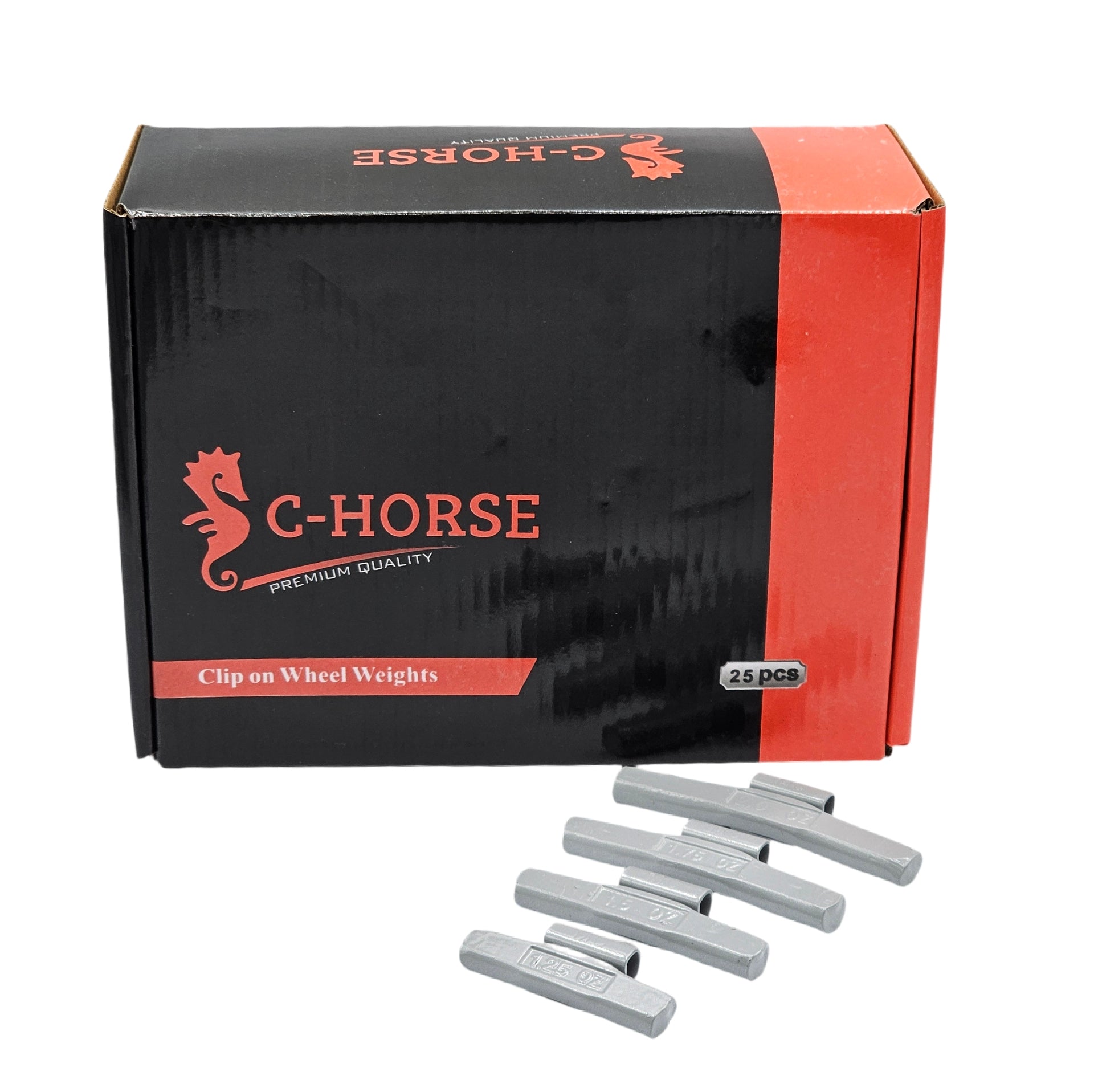 100-Piece Clip-On Wheel Weight Kit MC Style - Gray Coated Assortment 1.25-2.00 oz
