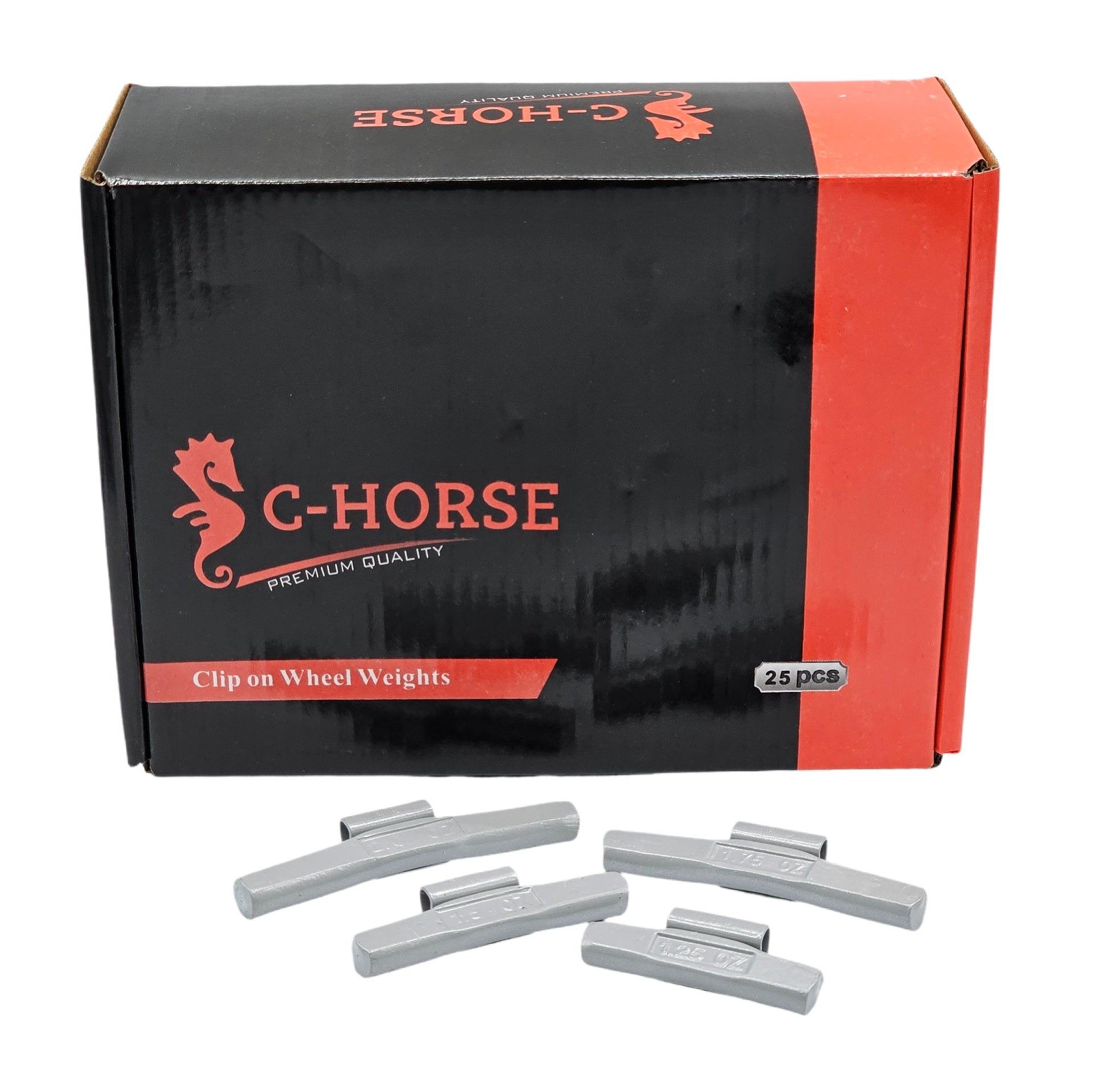 100-Piece Clip-On Wheel Weight Kit MC Style - Gray Coated Assortment 1.25-2.00 oz