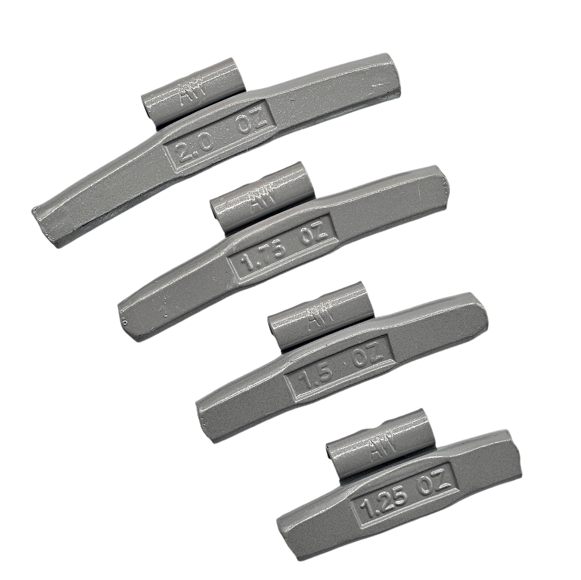 100-Piece Clip-On Wheel Weight Kit AW Style - Gray Coated Assortment 1.25-2.00 oz