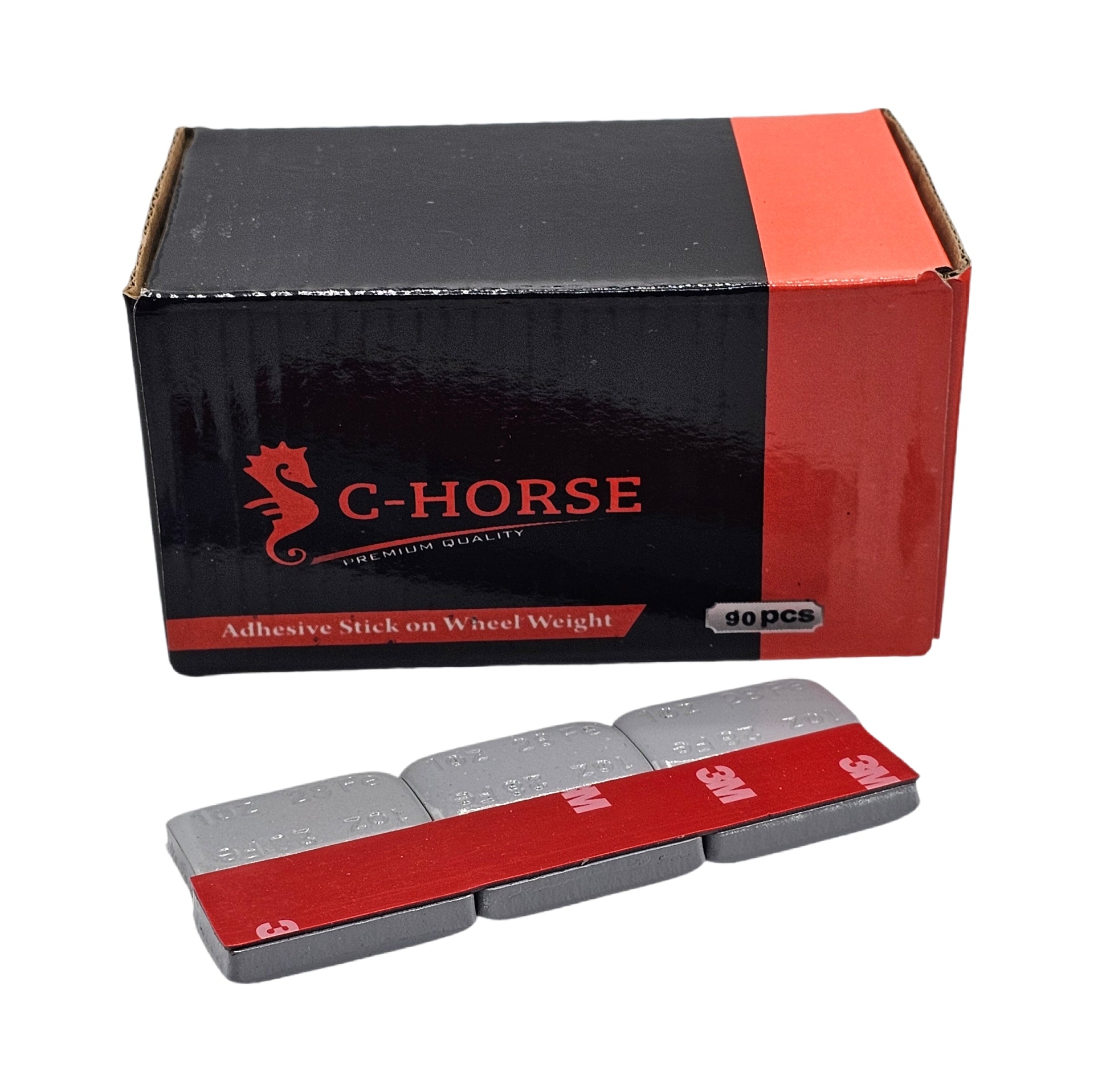 C-HORSE Stick-On Self-Adhesive Wheel Weights – Gray Coated – 1 oz Increments – 3M Adhesive Tape
