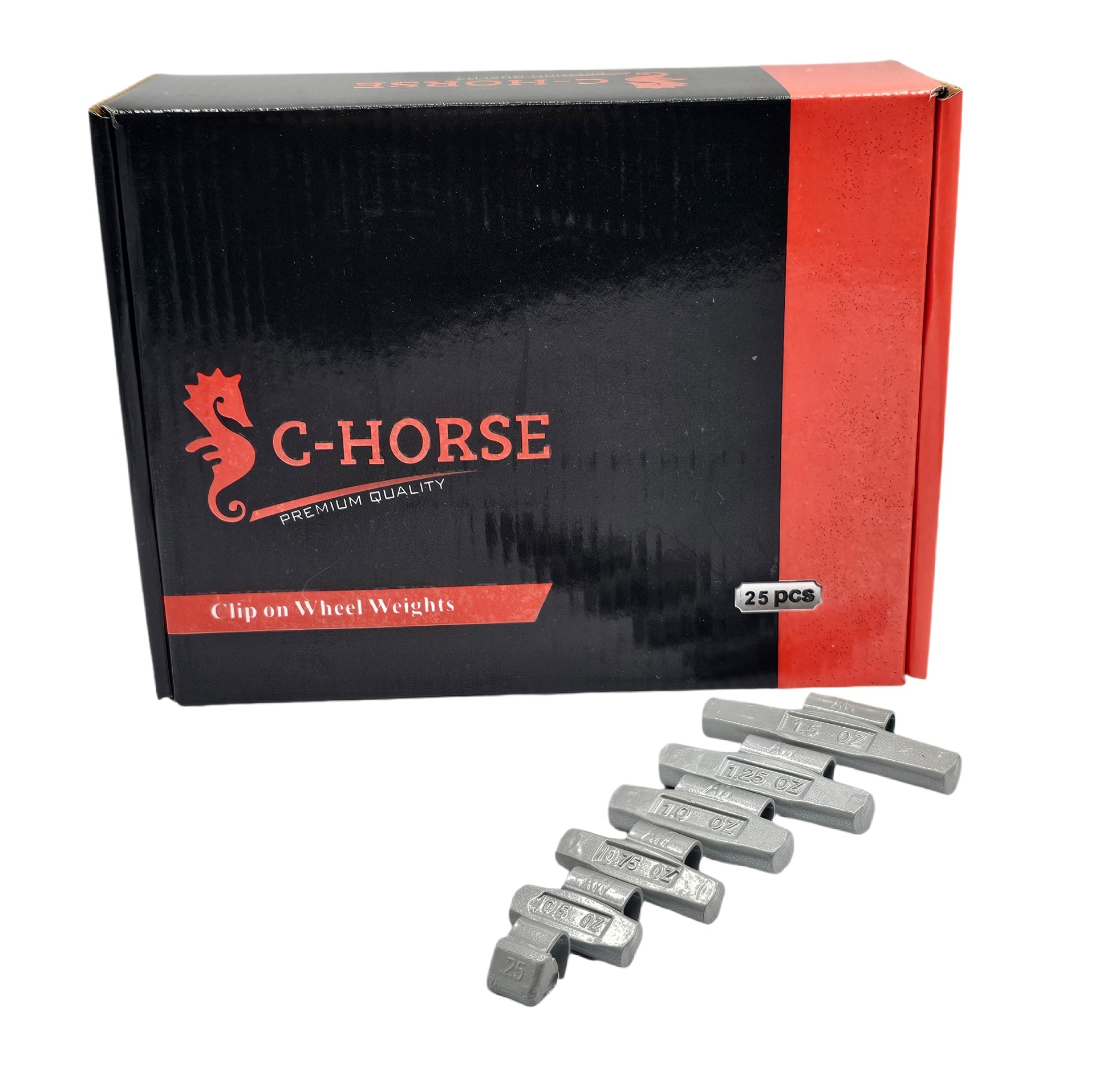 150pc AW Clip-On Wheel Weight Assortment - 0.25-1.50oz Gray Coated
