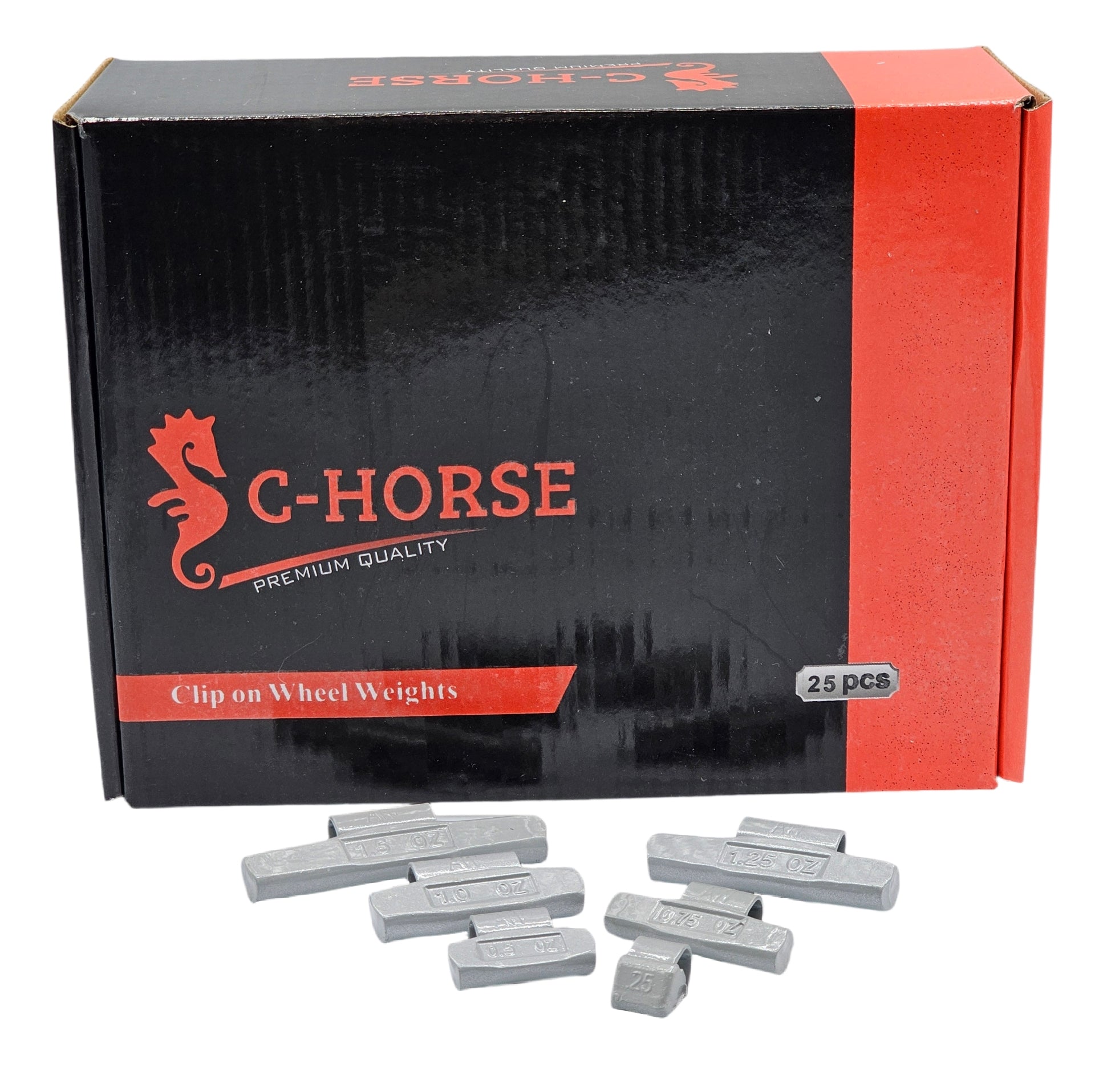 150pc AW Clip-On Wheel Weight Assortment - 0.25-1.50oz Gray Coated