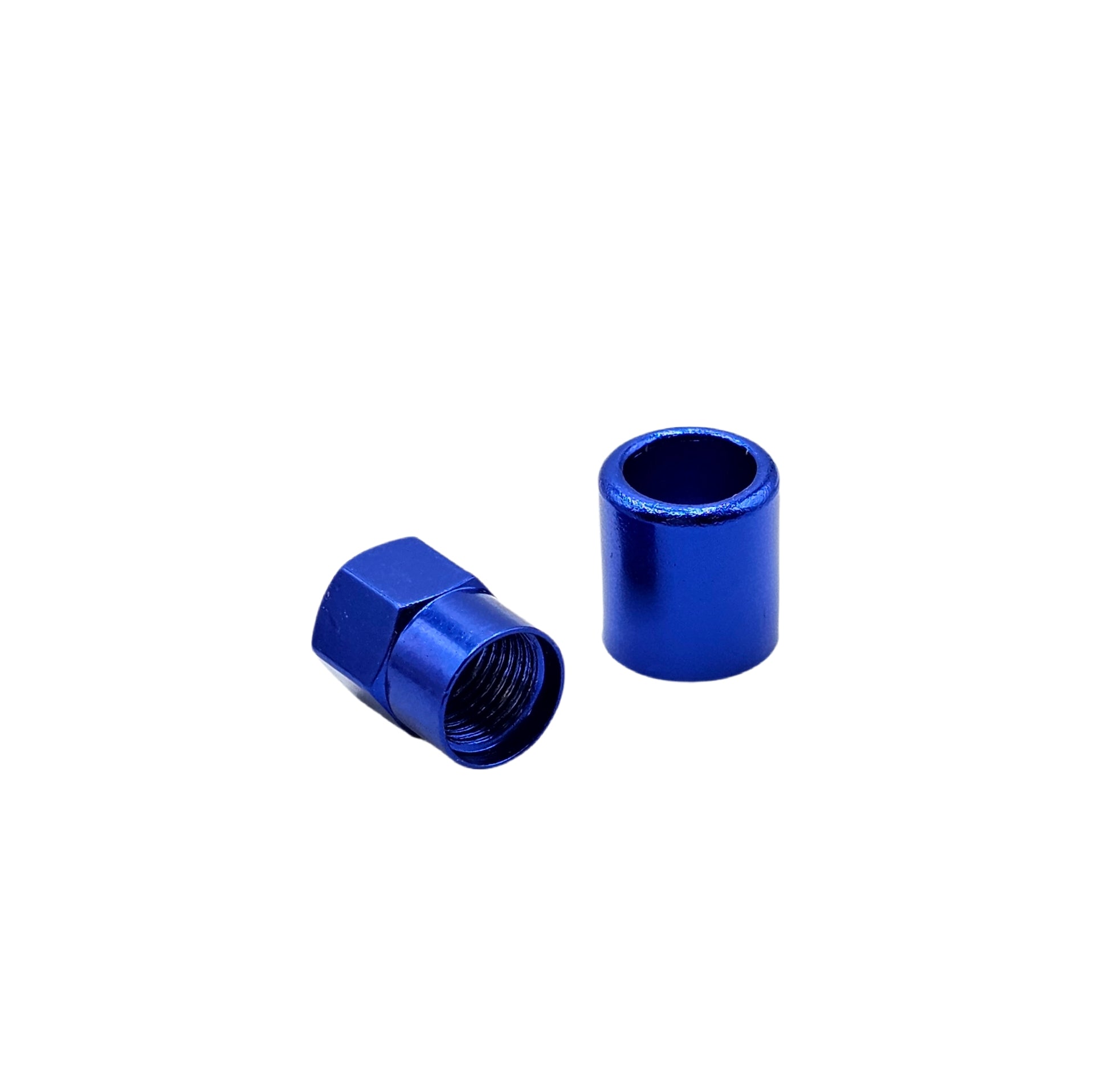 Blue Aluminum Valve Sleeve & Cap Set - TR413 Snap-In 0.305"-32