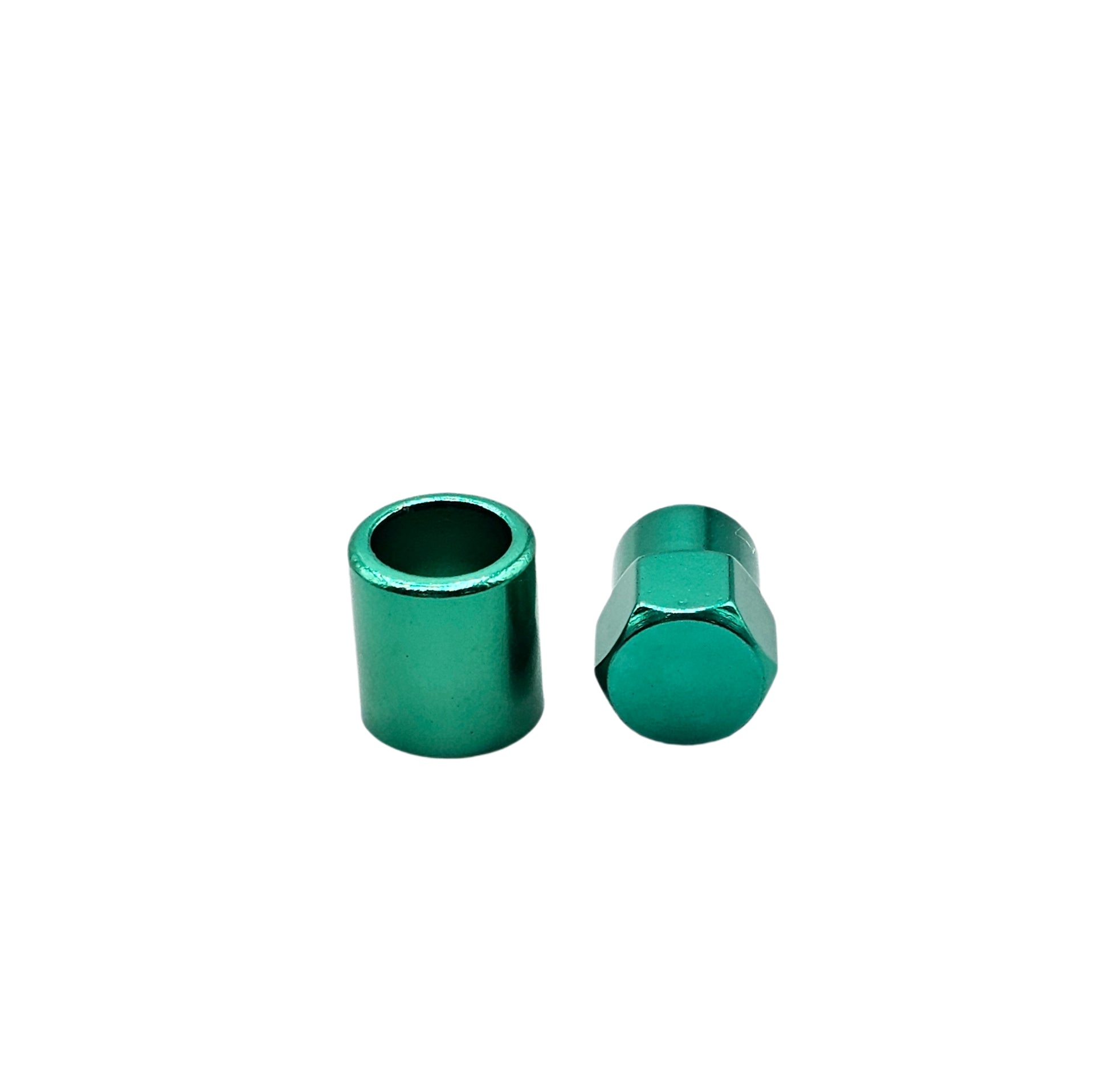 Green Aluminum Valve Sleeve & Cap Set - TR413 Snap-In 0.305"-32