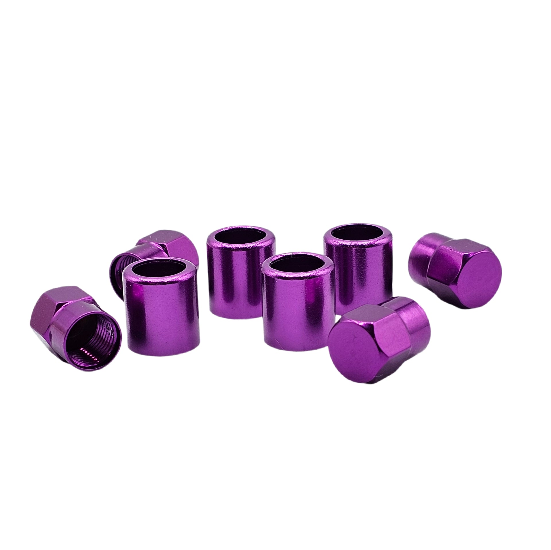 Purple Aluminum Valve Sleeve & Cap Set - TR413 Snap-In 0.305"-32