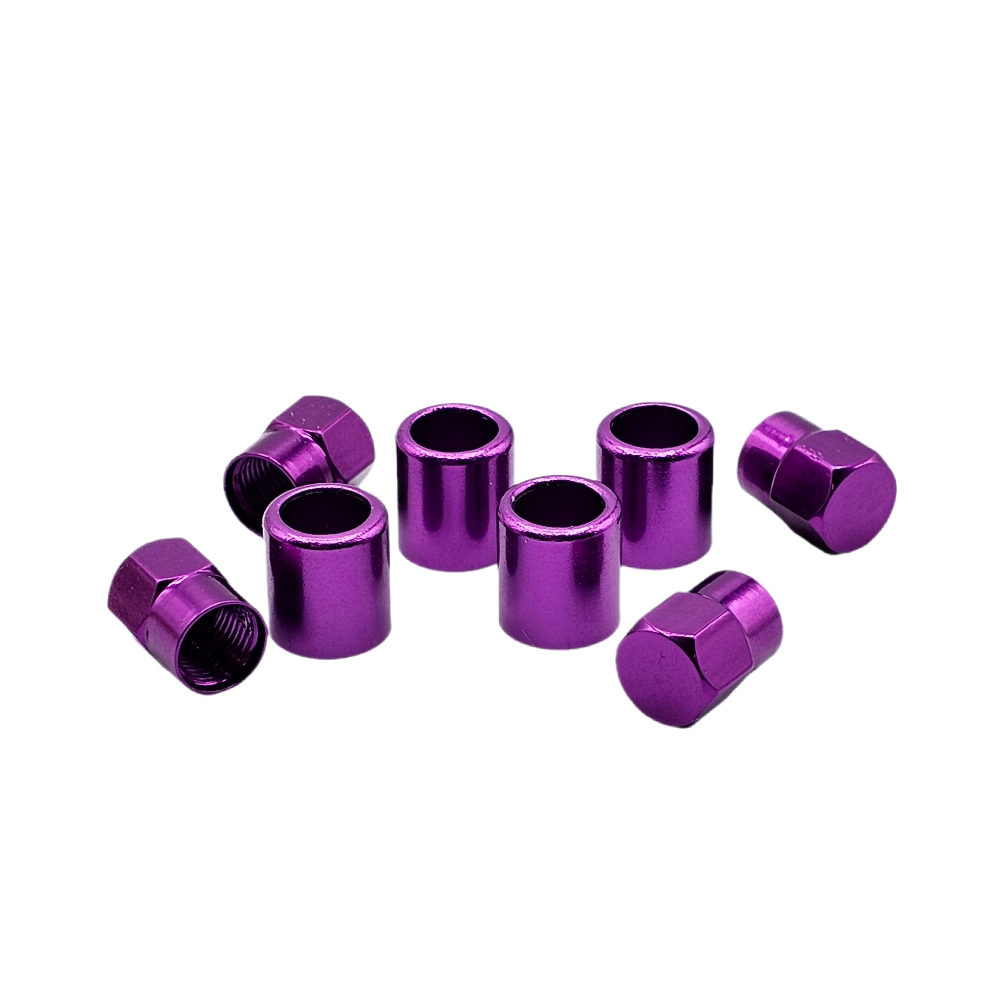 Purple Aluminum Valve Sleeve & Cap Set - TR413 Snap-In 0.305"-32