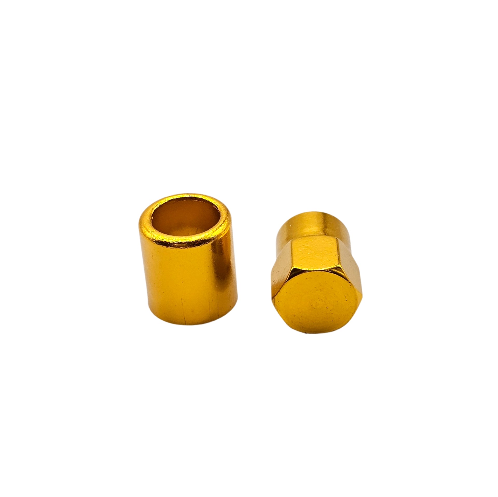 Yellow Aluminum Valve Sleeve & Cap Set - TR413 Snap-In 0.305"-32
