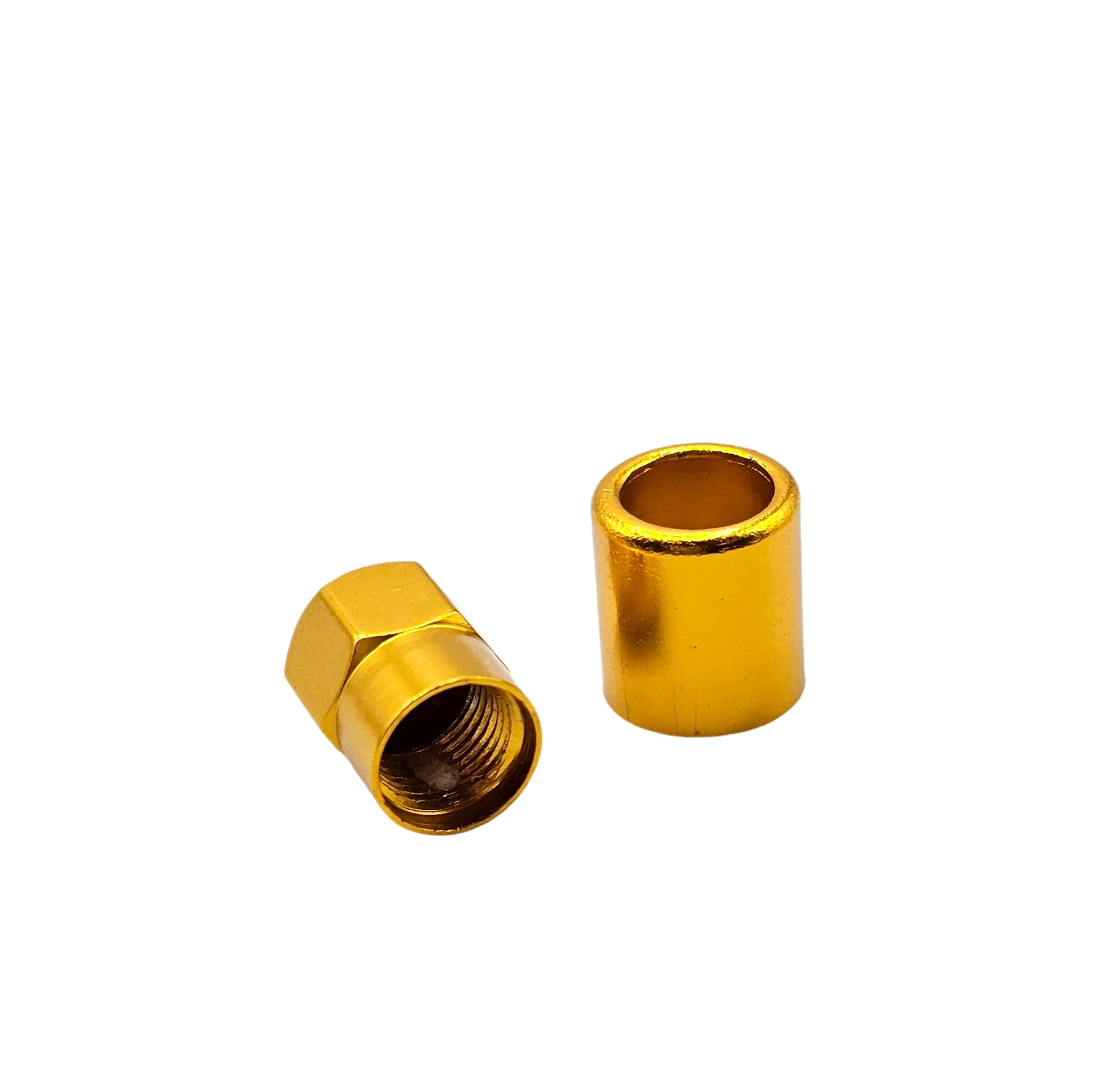 Yellow Aluminum Valve Sleeve & Cap Set - TR413 Snap-In 0.305"-32