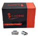 C-Horse clip-on wheel weights packaging with two weights displayed in front.