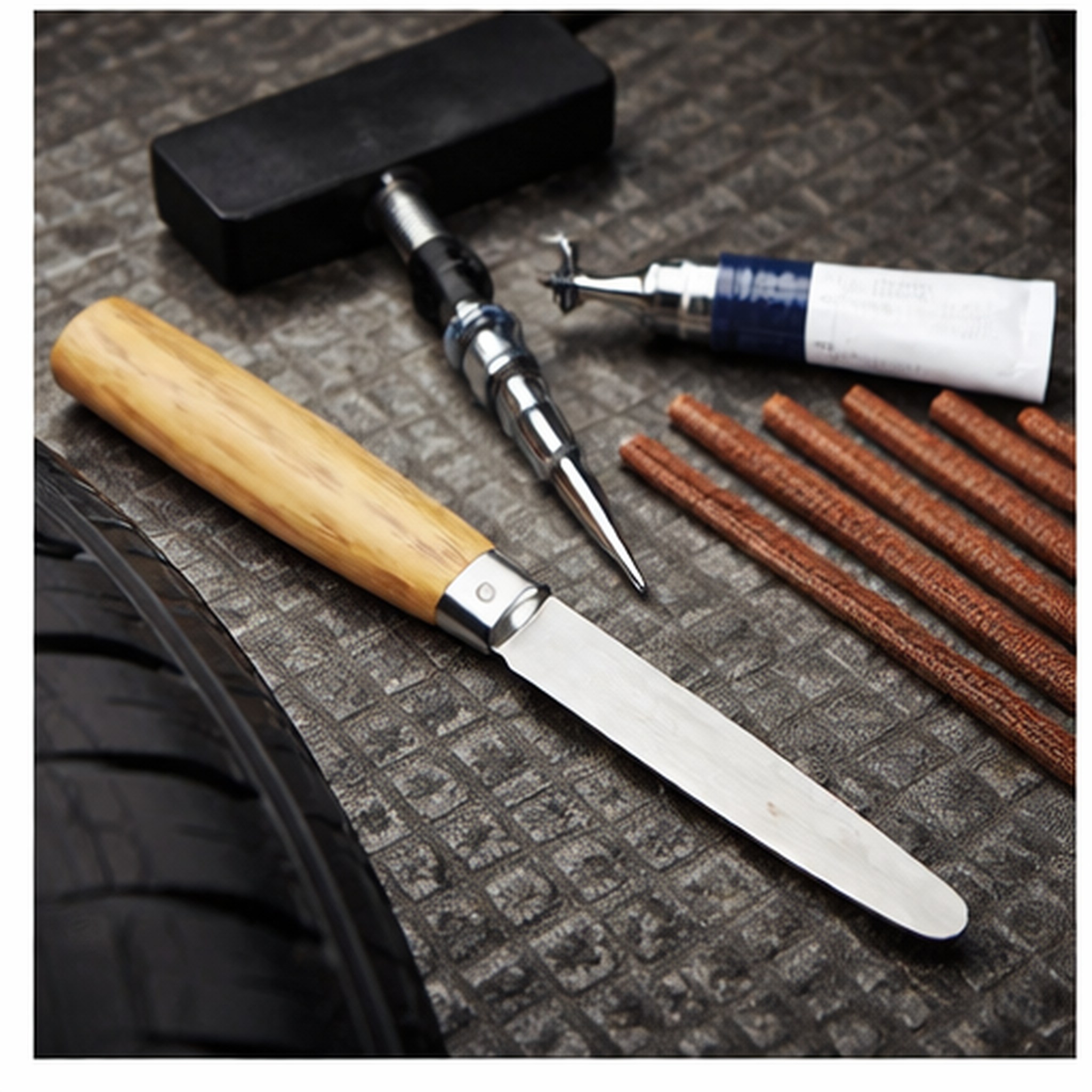 Skiving Knife with Straight Blade - Tire Repair Buffing Tool