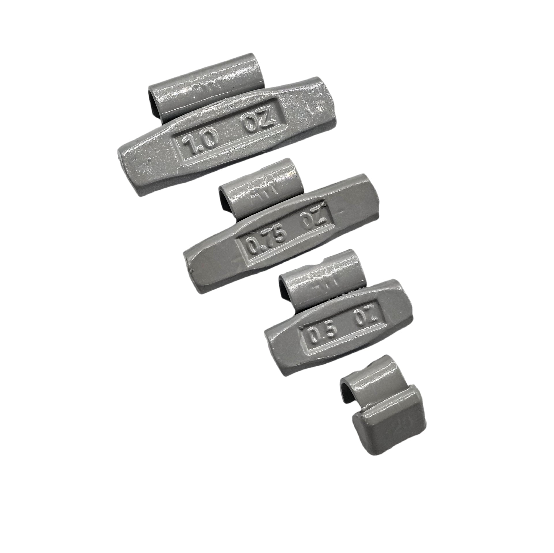 C‑HORSE 100-Piece Assortment Clip-On Wheel Weight Kit – AW Style – Gray Coated – 0.25 oz, 0.50 oz, 0.75 oz, 1.00 oz