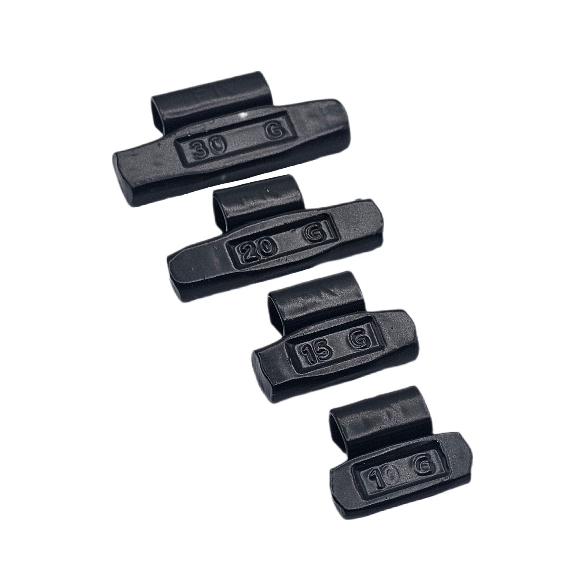 C‑HORSE 100-Piece Assortment Clip-On Wheel Weight Kit – FN Style – Black Coated – 10g, 15g, 20g, 30g (0.25 oz–1.00 oz)