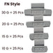C‑HORSE 100-Piece Assortment Clip-On Wheel Weight Kit – FN Style – Gray Coated – 10g, 15g, 20g, 30g (0.25 oz–1.00 oz)