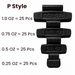 C‑HORSE 100-Piece Assortment Clip-On Wheel Weight Kit – P Style – Black Coated – 0.25 oz, 0.50 oz, 0.75 oz, 1.00 oz