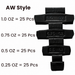 C‑HORSE 100-Piece Assortment Clip-On Wheel Weight Kit – AW Style – Black Coated – 0.25 oz, 0.50 oz, 0.75 oz, 1.00 oz