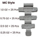 C‑HORSE 100-Piece Assortment Clip-On Wheel Weight Kit – MC Style – Gray Coated – 0.25 oz, 0.50 oz, 0.75 oz, 1.00 oz