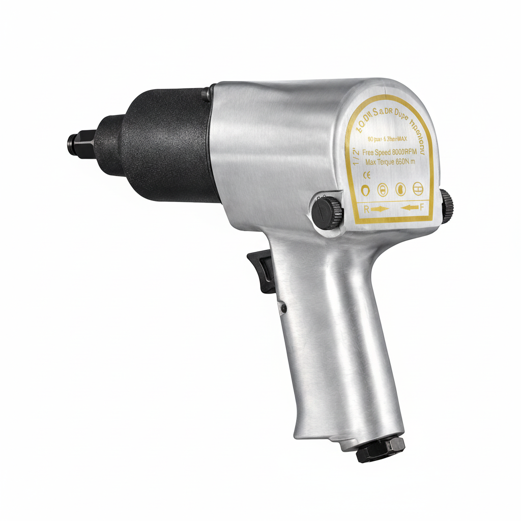 1/2" Pneumatic Impact Wrench Kit - 650 ft-lbs 5-Speed Air Tool