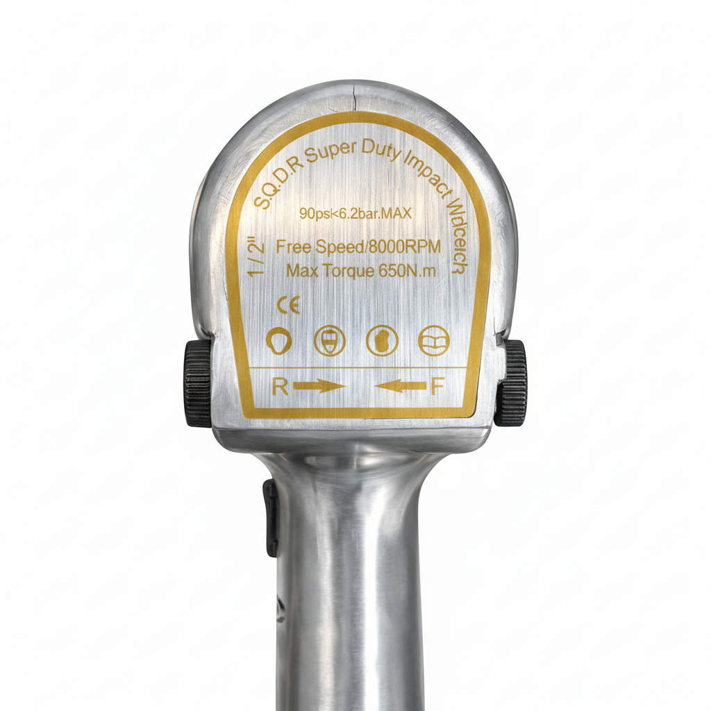 1/2" Pneumatic Impact Wrench Kit - 650 ft-lbs 5-Speed Air Tool