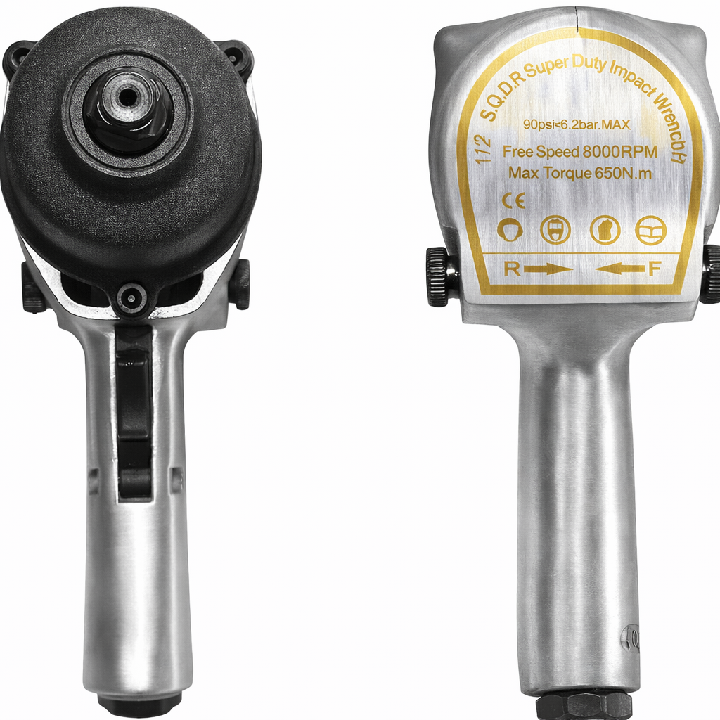 1/2" Pneumatic Impact Wrench Kit - 650 ft-lbs 5-Speed Air Tool