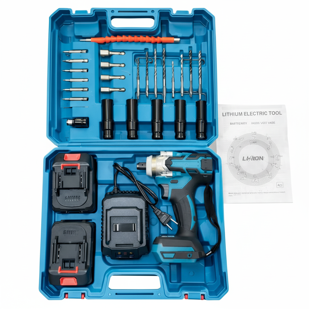 1/2" Cordless Impact Wrench - 650 ft-lbs Li-Ion Battery Kit